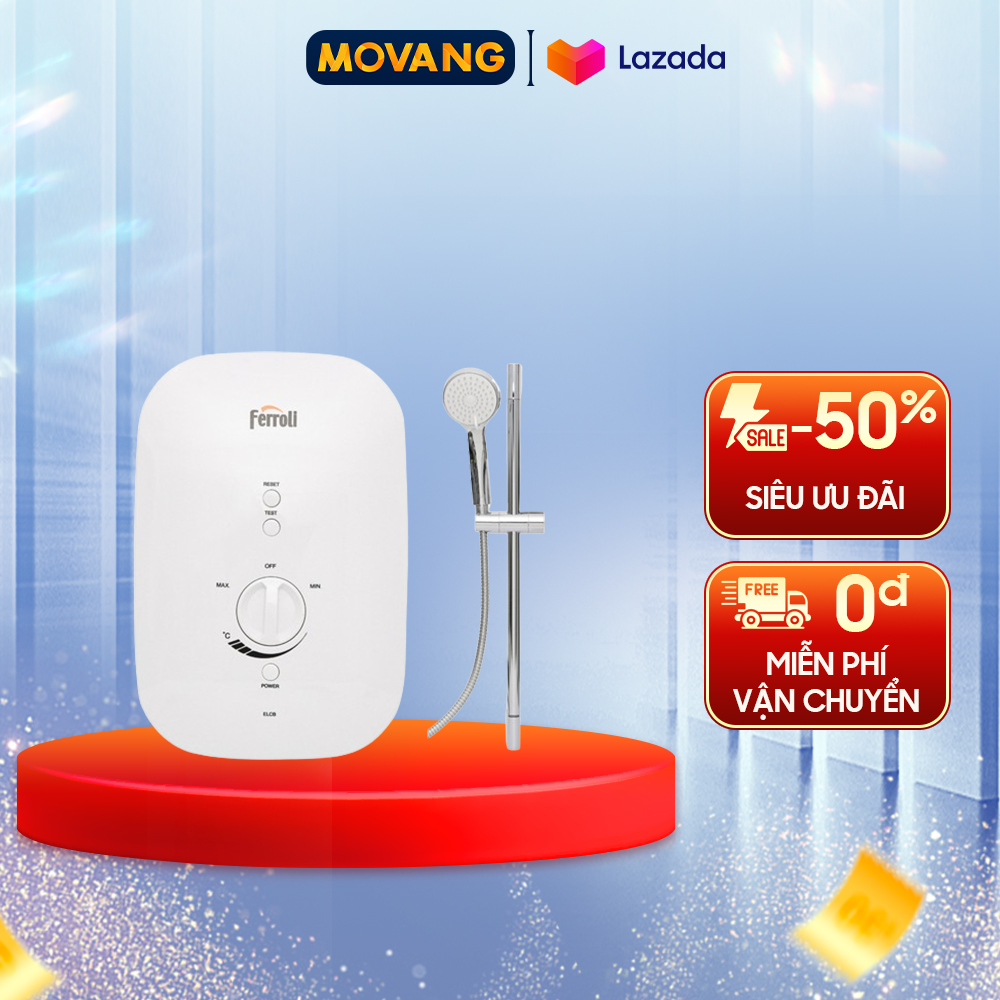 - máy nước nóng ferroli divo ssn 4.5s -công suất 4500w chống bỏng tự ngắt nhiệt khi quá 55 độ c