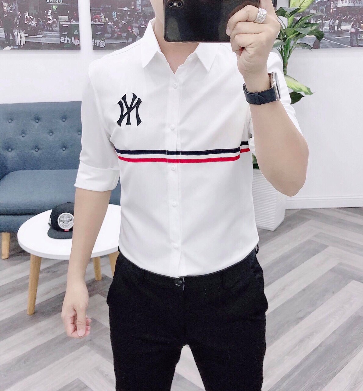 Áo sơ mi trắng ny chuẩn soái ca sm31