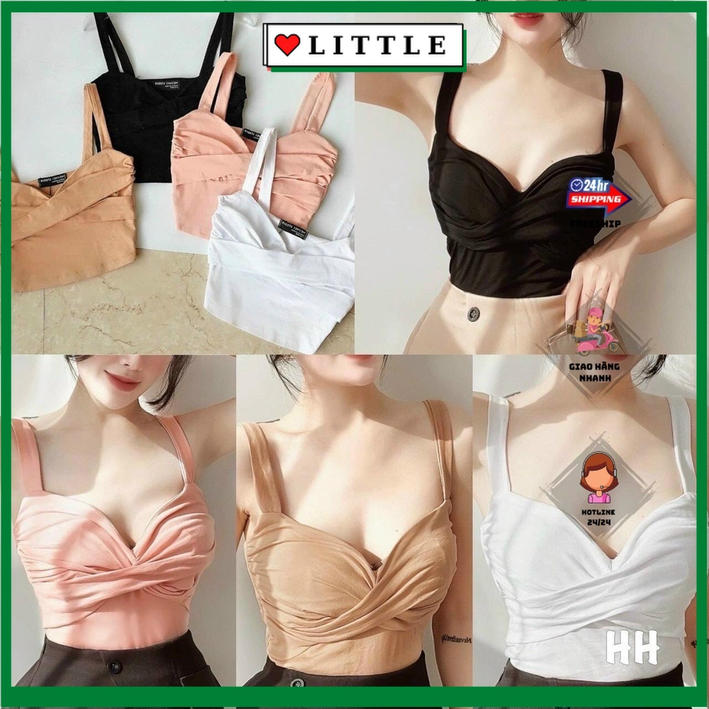 Áo kiểu nữ hai dây hình thật cúp ngực thiết kế xoắn chéo bo ngực cực cá tính và gợi cảm