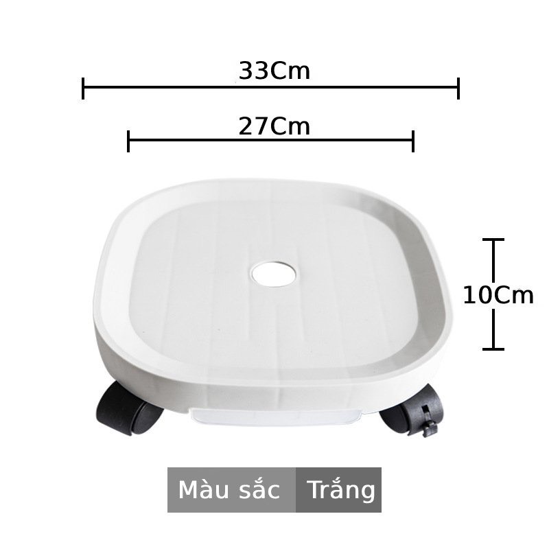 Đế Kê Chậu Cây-Đế Lót Chậu Hoa ,Cây Cảnh Có Bánh Xe Di Chuyển Đa Năng , khay hứng nước tiện lợi [bánh xe có khóa chốt], Đế Di Chuyển Chậu Cây Có Khay Hứng Nước Thông Minh - Đế Lót Chậu Cây Tiện Lợi
