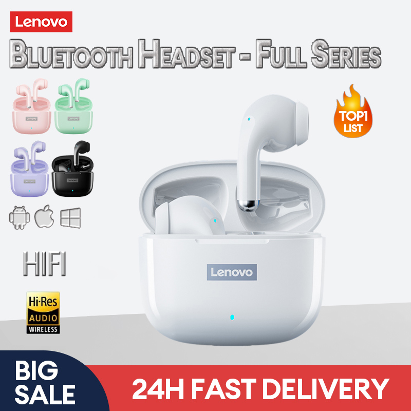 Lenovo LP40 Pro TWS Bluetooth tai nghe mini tai nghe không dây trò chơi thể thao Bluetooth 5.1 tai nghe với hộp sạc micro hỗ trợ video cuộc gọi iPhone 13 Xiaomi Oppo