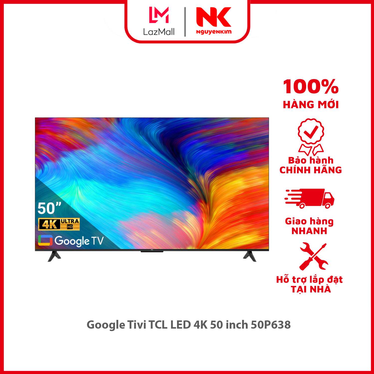 Google tivi tcl led 4k 50 inch 50p638