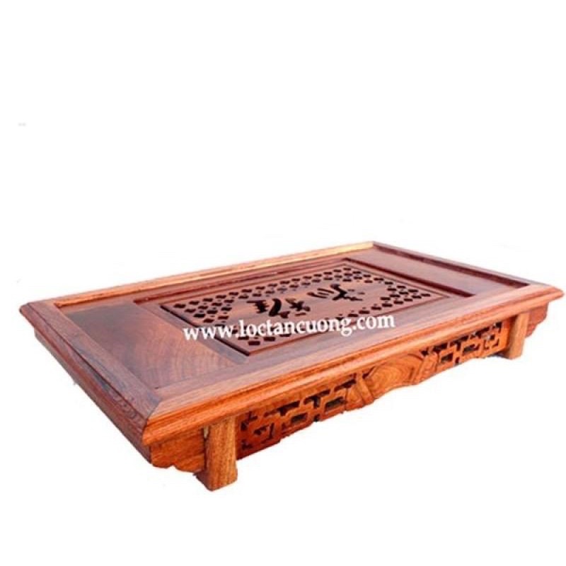 Khay Trà Gỗ Hương Đồ trang trí