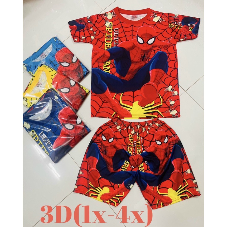 Bộ quần áo siêu nhân nhện cho bé trai 3-7 tuổi Size 10-22kg