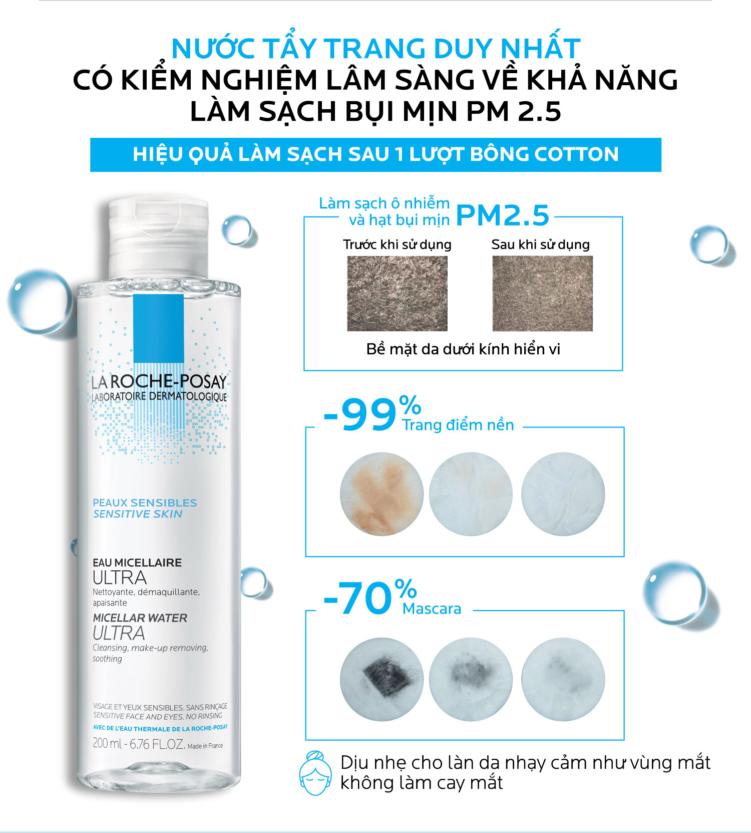 Bộ sản phẩm nước tẩy trang làm sạch sâu giàu khoáng dành cho da dầu mụn La Roche Posay Effaclar Micellar Water Oily Skin - Giới hạn 5sp/khách 4 d68ab1f6b3f632d0be35cd2243d8a176