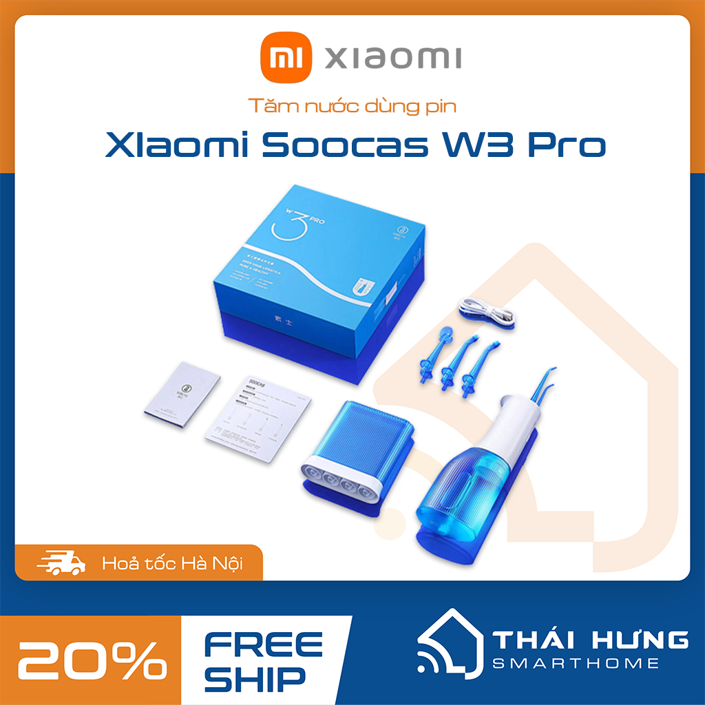 Máy tăm nước cầm tay mi soocas w3 pro