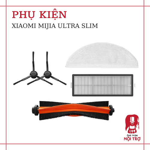Phụ kiện robot hút bụi Xiaomi Mijia Ultra Slim _ Phụ kiện thay thế robot hút bụi lau nhà Xiaomi