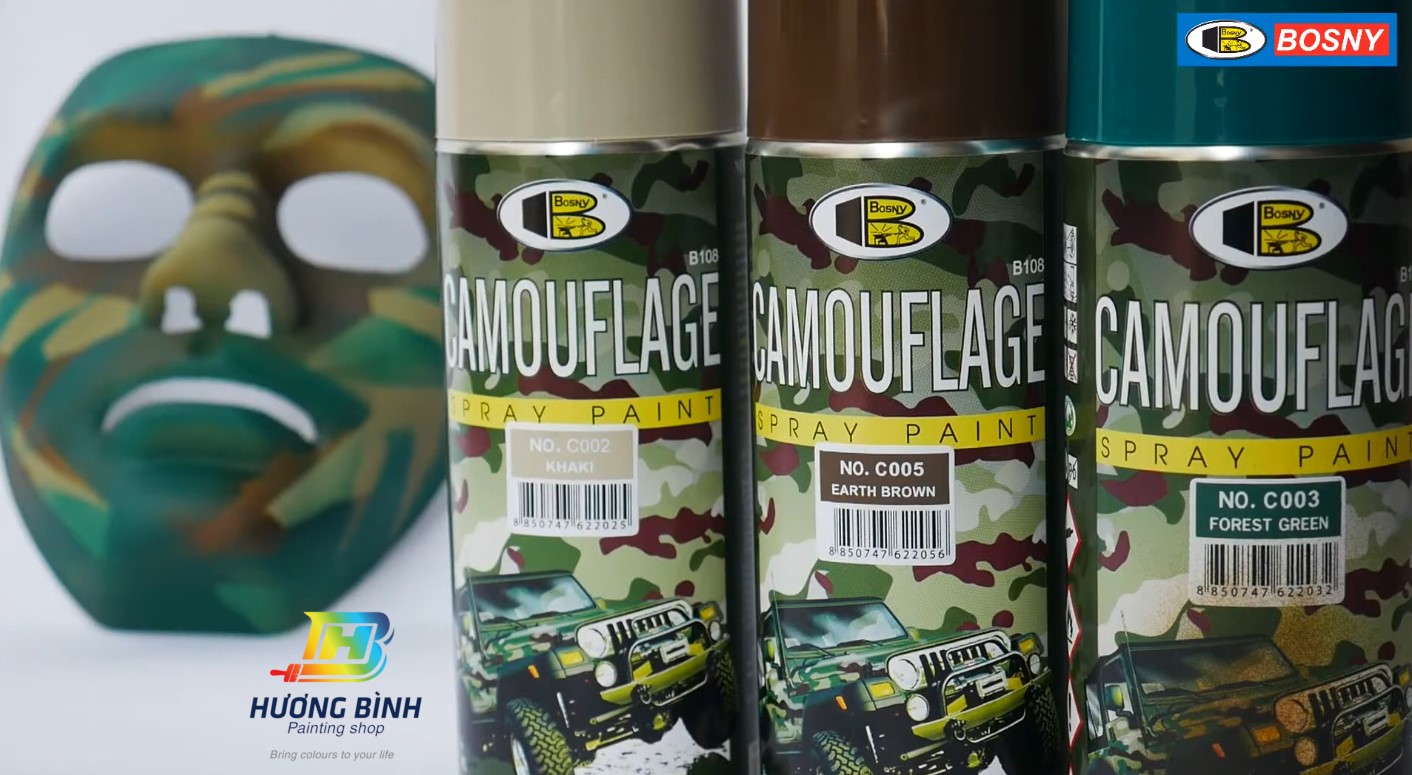 Sơn xịt BOSNY Camouflage 400ml
