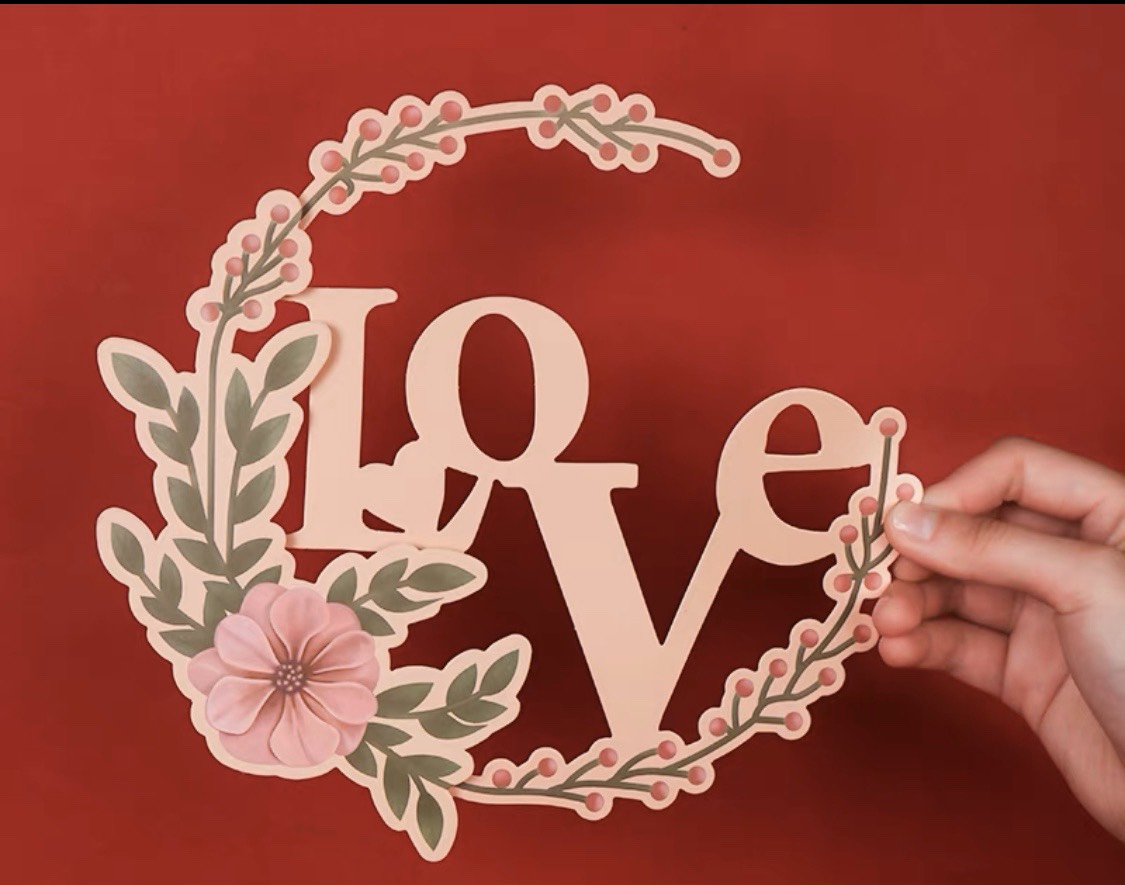 COMBO 1 CẶP CHỮ HỶ DÁN TƯỜNG - DECAL CHỮ HỶ ĐÁM CƯỚI CAO CẤP, MẪU CHỮ LOVE