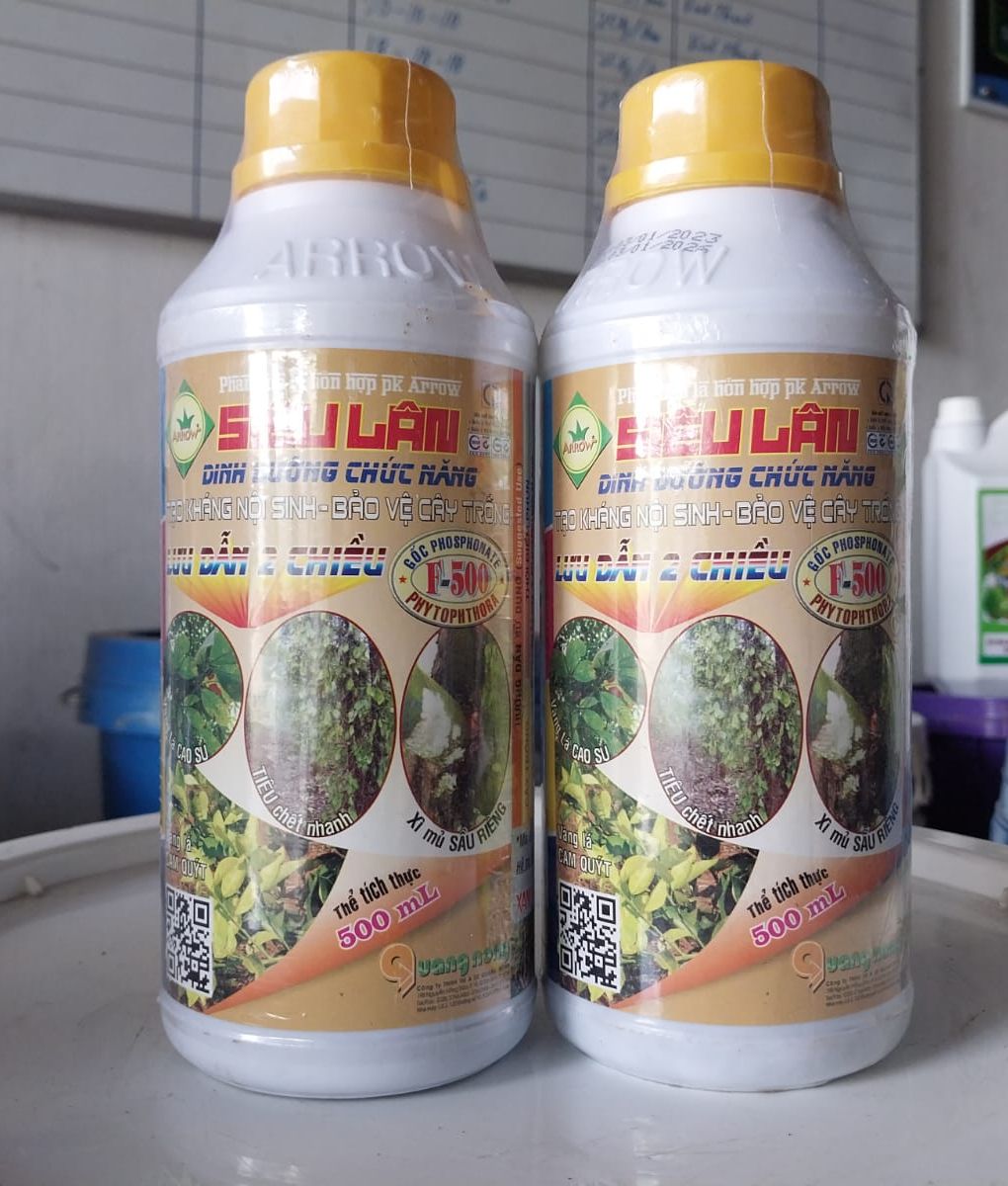 Siêu lân f500 lưu dẫn 2 chiều tạo kháng sinh - bảo vệ cây trồng của quang nông chai 500ml