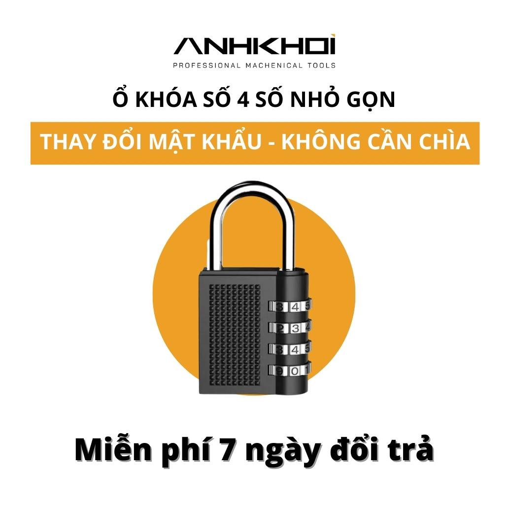 Ổ khóa số 4 số không gỉ nhỏ gọn - ổ khóa số không cần chìa - ổ khóa số đổi được mật khẩu - ổ khóa mật khẩu 4 số không gỉ - ổ khóa vali khóa hành lí