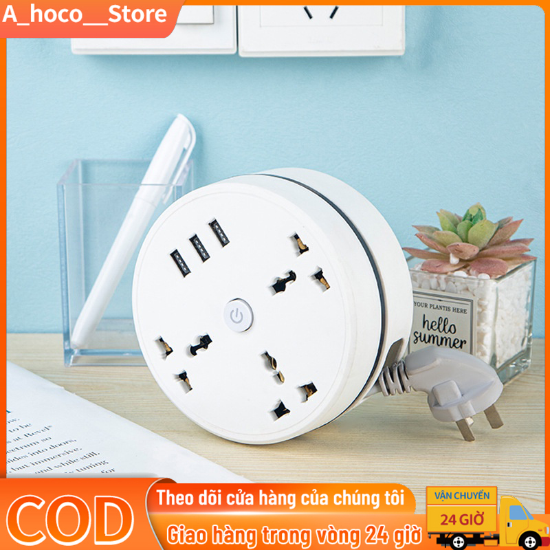 【giao hàng trong vòng 24h】ổ cắm điện đa năng thông minh rút gọn an toàn chống giật dây dài 2.8m