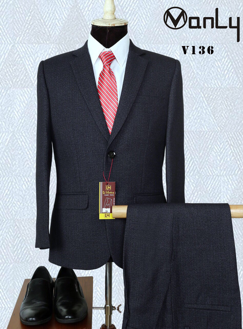 VESTON trung niên CAO CẤP màu Xanh Đen - Tặng móc treo vest và túi bọc vest - Có nhiều màu