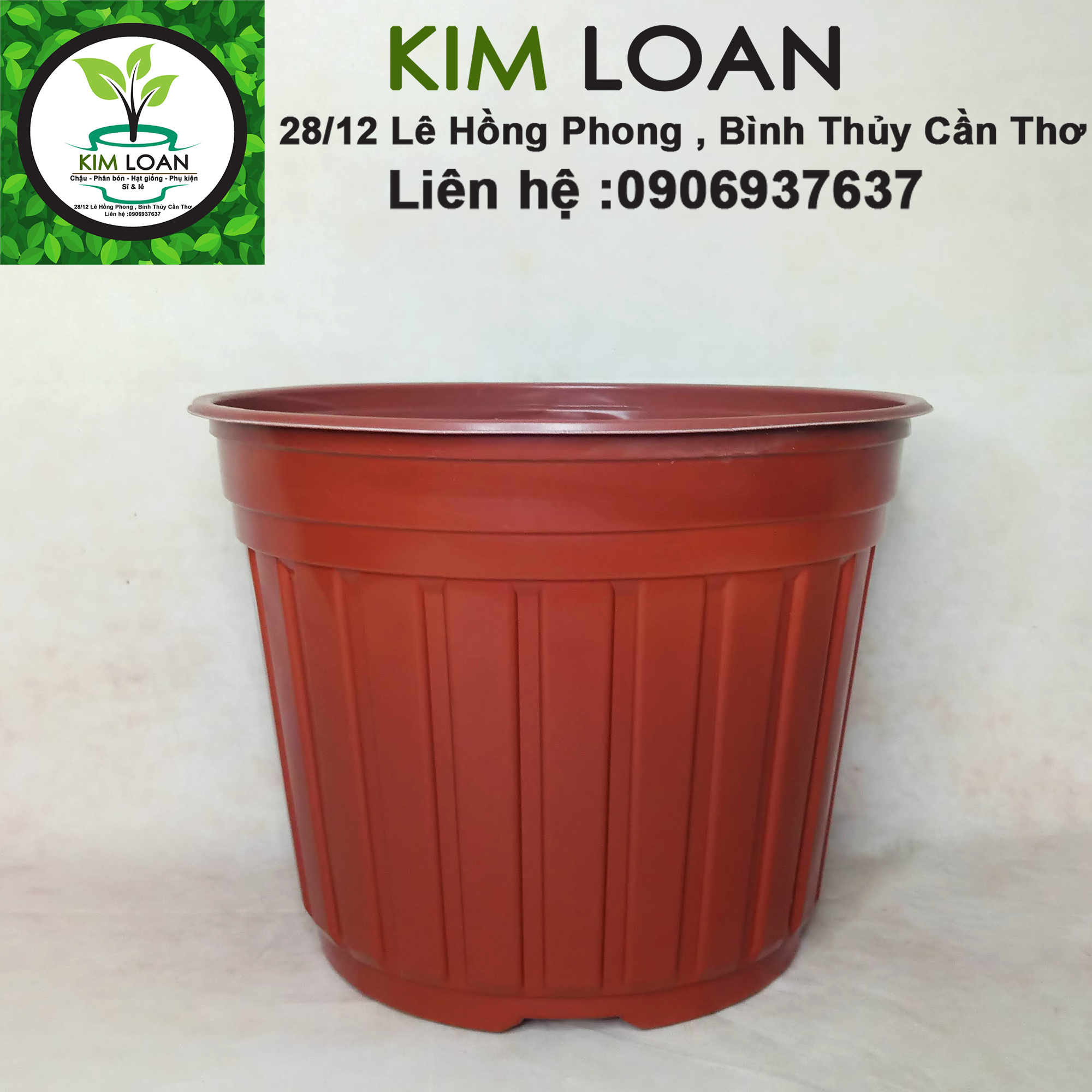 Combo 50 chậu nhựa tròn vành cứng C7 26x20cm