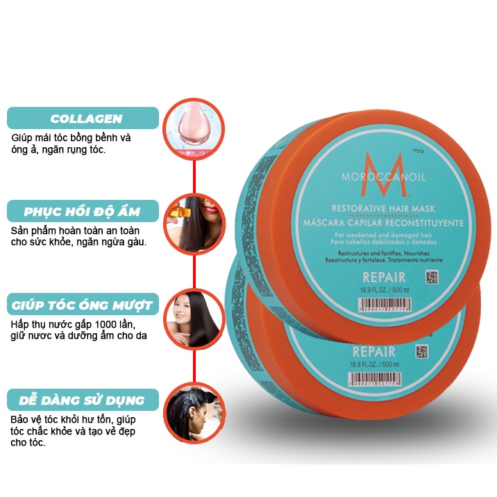 Kem Hấp Ủ Tóc MOROCCANOIL- Phục Hồi Tóc Hư Tổn | Lazada.vn