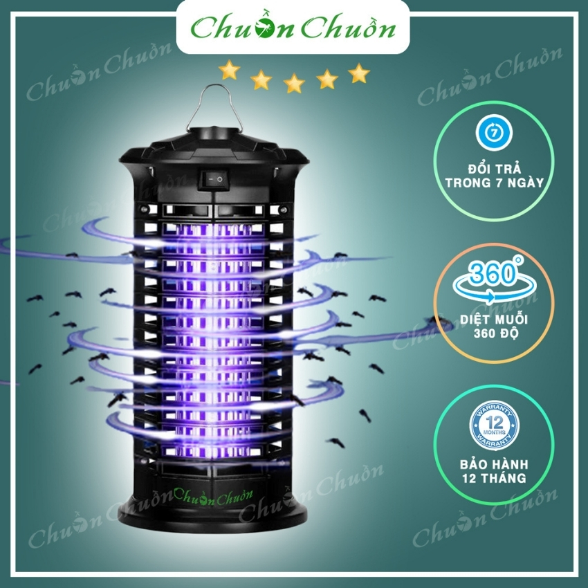 Đèn bắt muỗi diệt muỗi, diệt côn trùng thông minh cao cấp kiêm đèn ngủ bảo hành 12 tháng