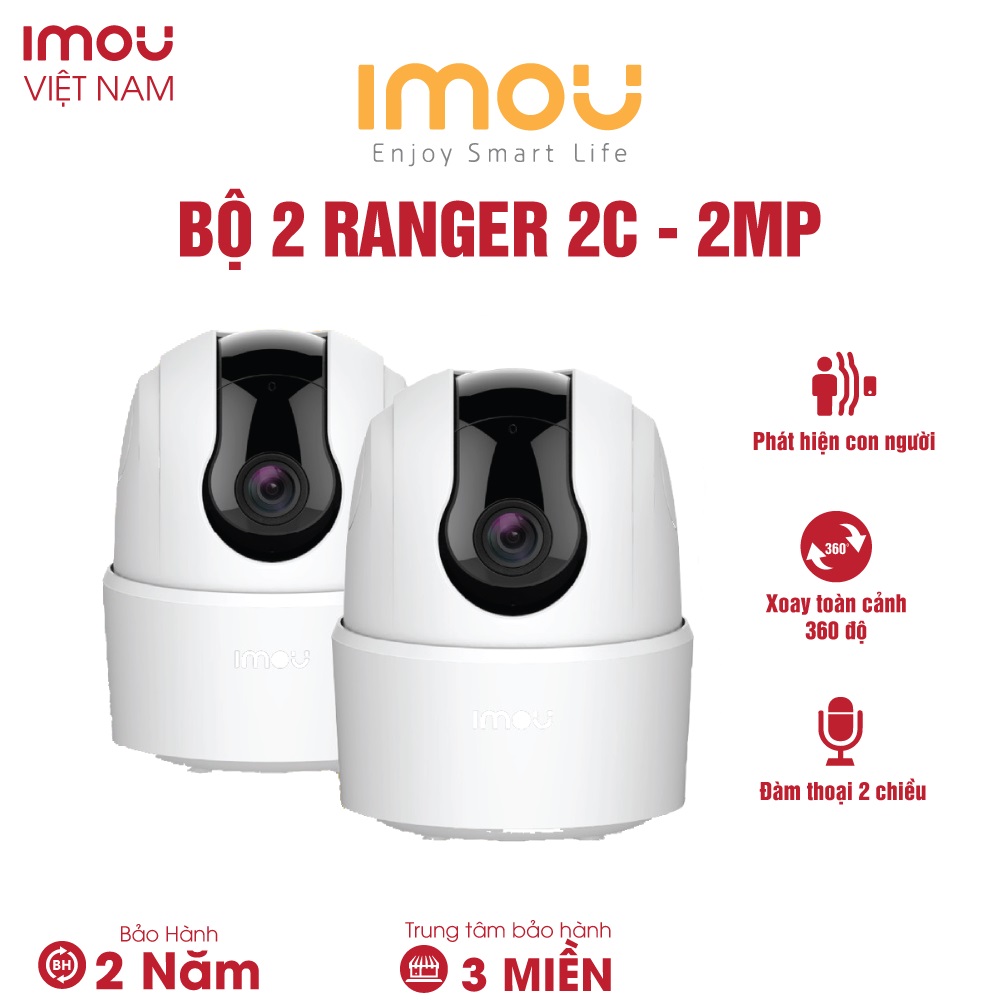 Bộ 02 camera wifi imou ranger 2c i bảo hành 2 năm i ta22cp.