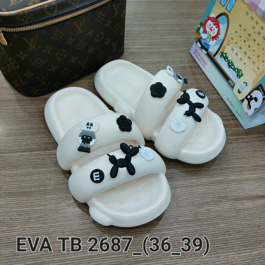 Dép quai ngang - dép bánh mì 2 quai bèo siêu nhẹ cute cho nữ