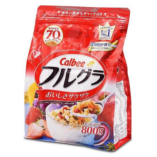 Ngũ cốc calbee 800g nội địa nhật bản - ngũ cốc hoa quả callbee sấy khô
