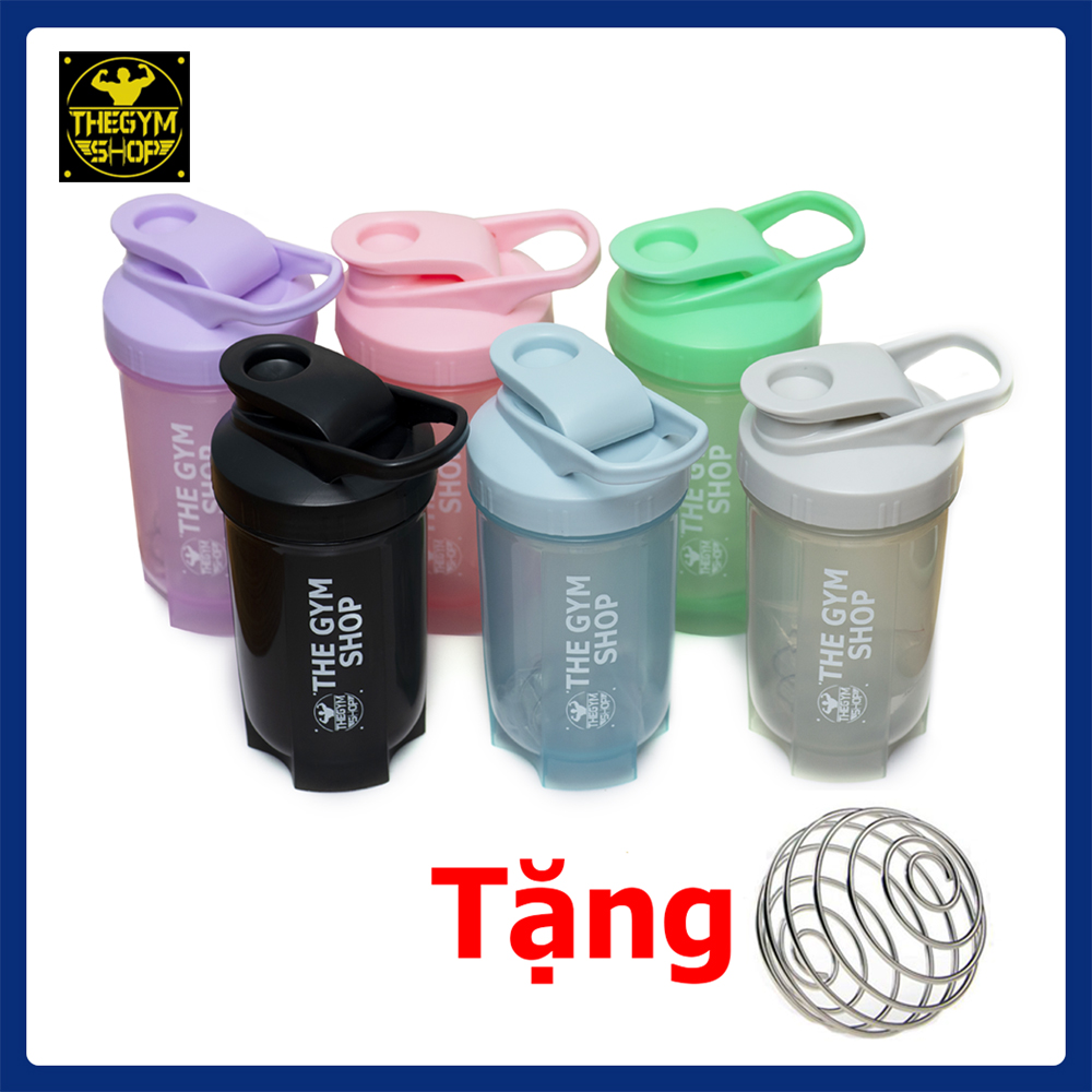 Bình nước, shaker thể thao tập gym có quai 500ml