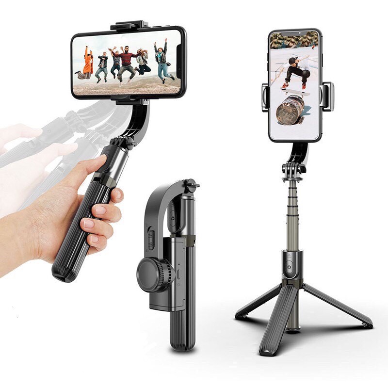 Gậy Chụp Ảnh Chống Rung Điện Tử Gimlbal L08,Tay Cầm Chống Rung Quay Video Chuyển Động Kèm Remote bluetooth.