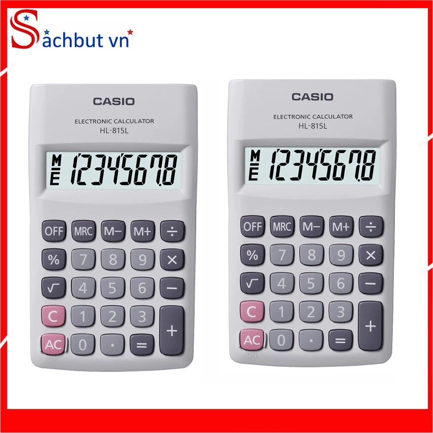 [XẢ KHO 3 NGÀY] Sachbutvn Máy Tính Bỏ Túi Mini Casio HL-815L-BK (Chính Hãng)