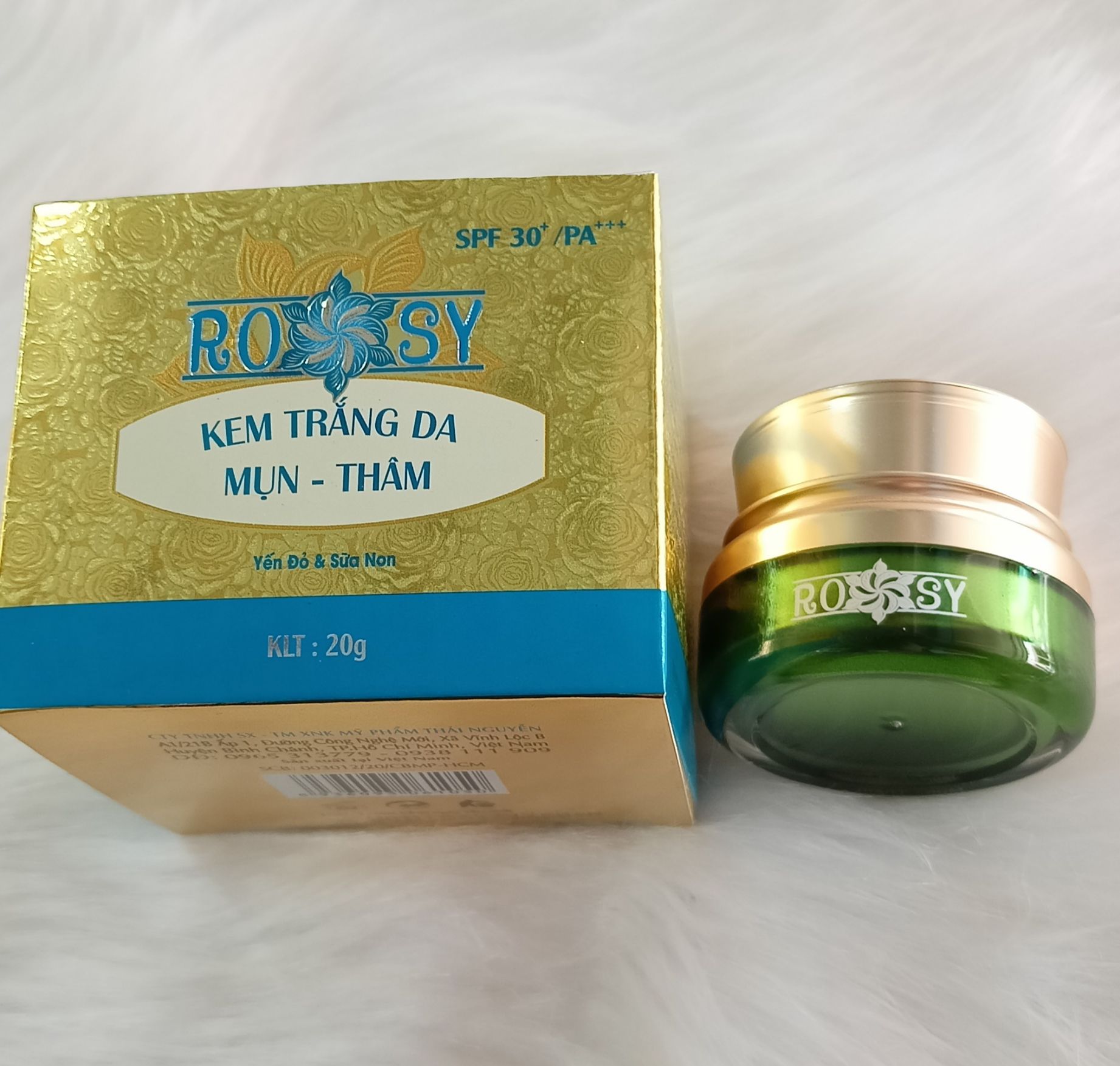 [HCM]kem dưỡng trắng da ngừa mụn-thâm ROSY yến đỏ&sữa non