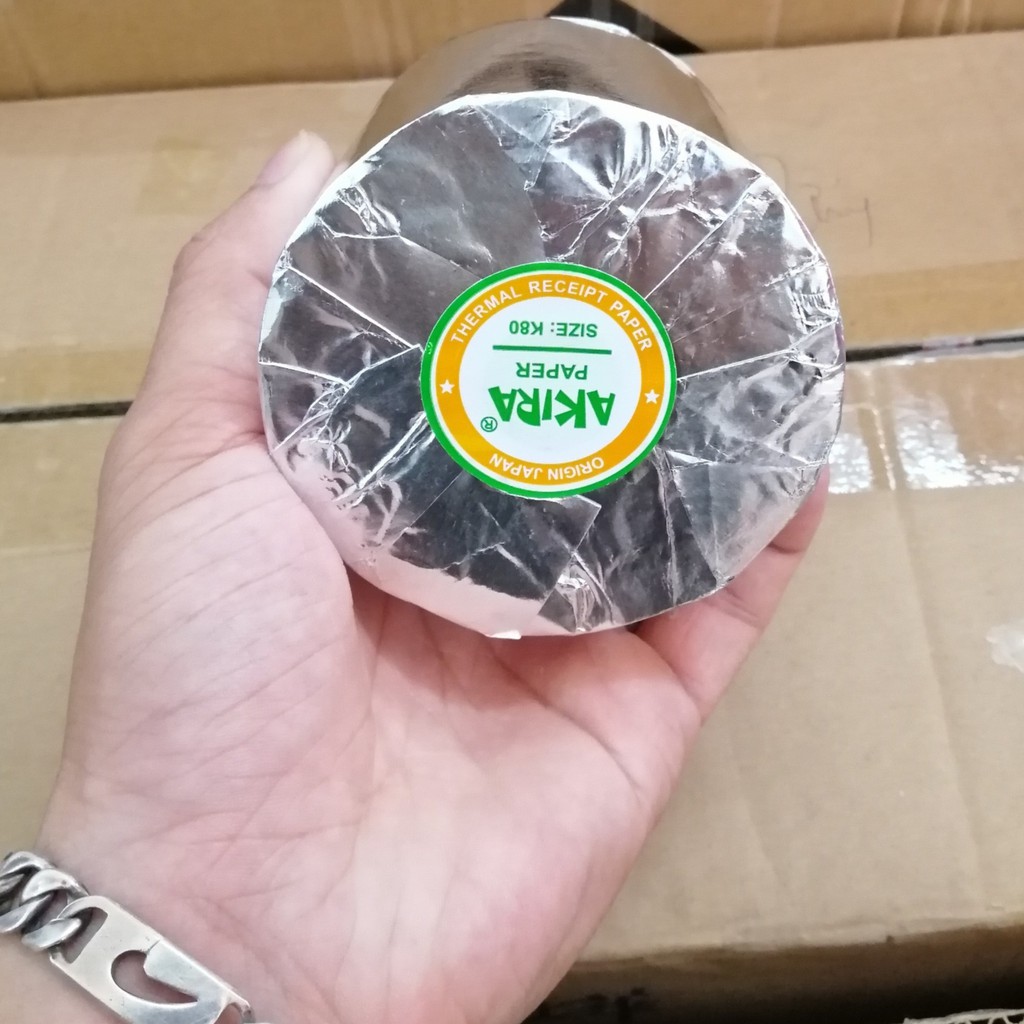 Block 10 cuộn giấy in hóa đơn nhiệt khổ k80 loại cuộn lớn max size (80x80) cao cấp, chất lượng đảm bảo an toàn đến sức khỏe người sử dụng, cam kết hàng đúng mô tả