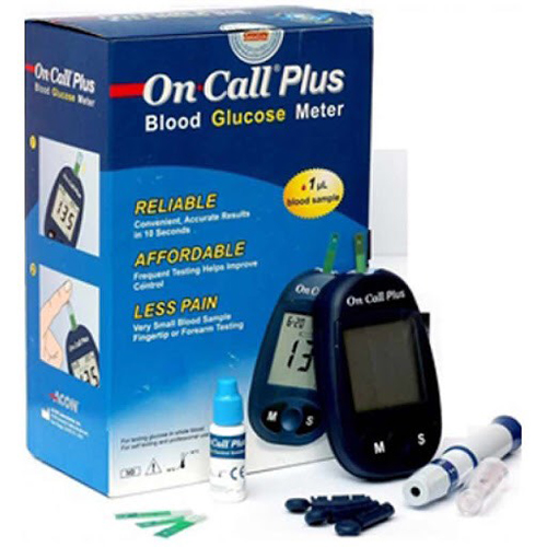 Máy đo đường huyết Oncall plus tặng 01 hộp que thử đi kèm theo máy