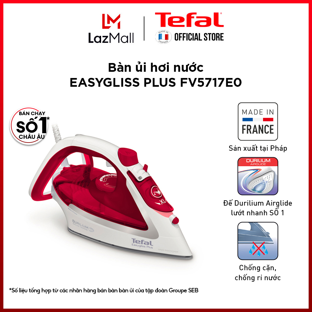 Bàn ủi hơi nước Tefal FV5717E0, sản xuất tại Pháp - 2500W - 270ML - Gian hàng chính hãng - Bảo hành 2 năm