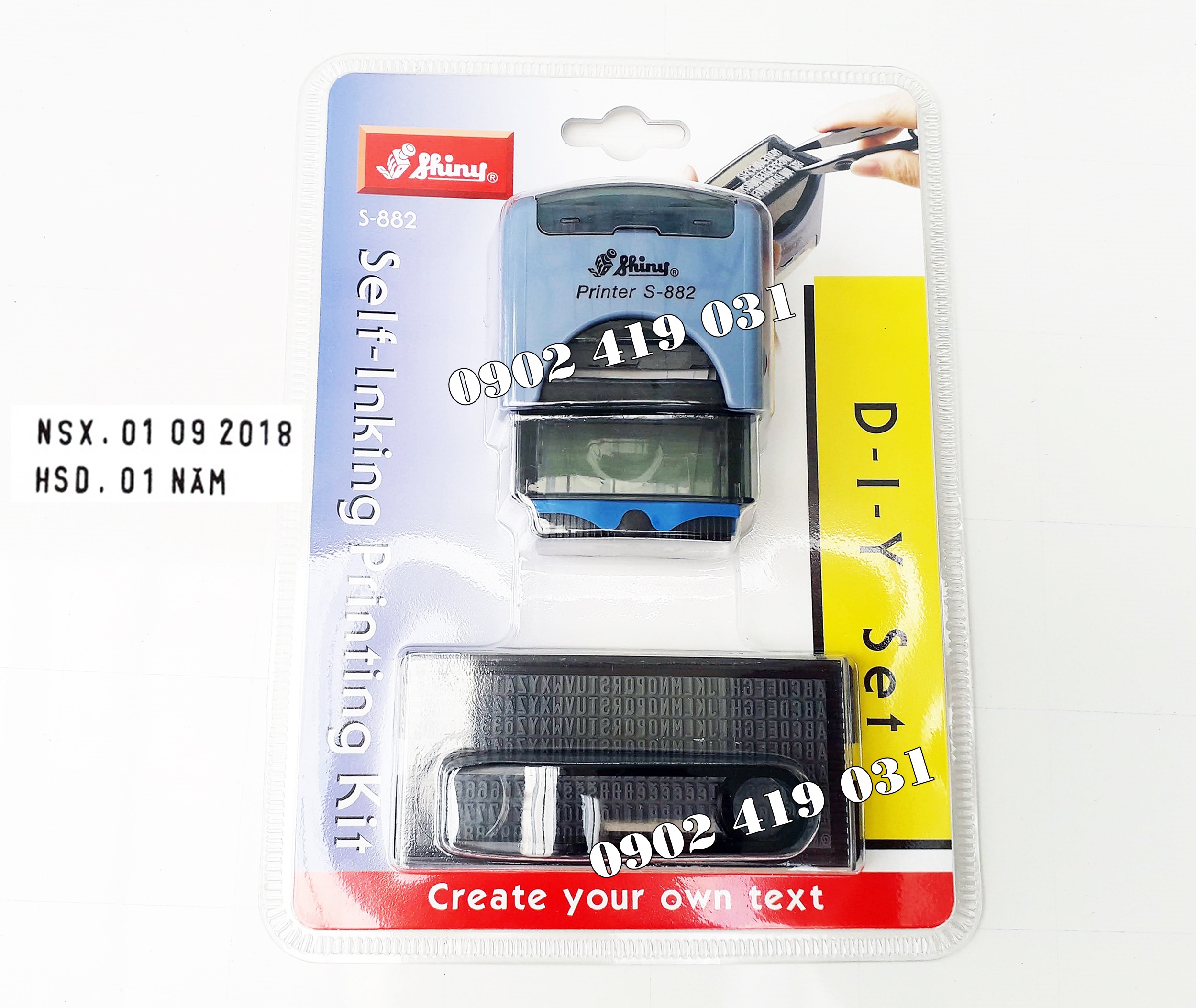 Bộ dấu ráp 256 ký tự chữ và số - shiny s882 thường dùng tạo nsx - hsd
