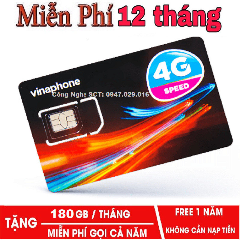 Sim 4G Vinaphone VD149 trọn gói 1 năm Tặng 6GB ngày Gọi & SMS Miễn Phí Nội