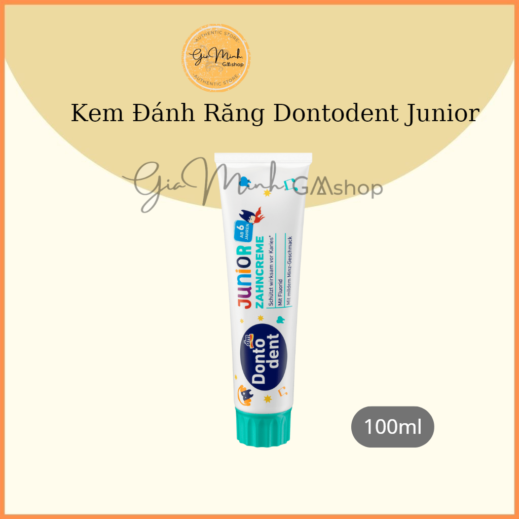 Kem đánh răng trẻ em Dontodent Junior cho trẻ từ 6 tuổi 100gr