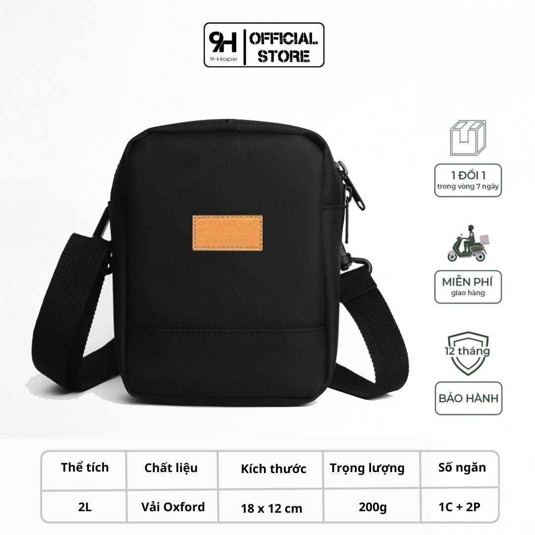 Túi đeo chéo nam nữ mini vải Oxford chống thấm nước - Túi chéo nam HOPE7