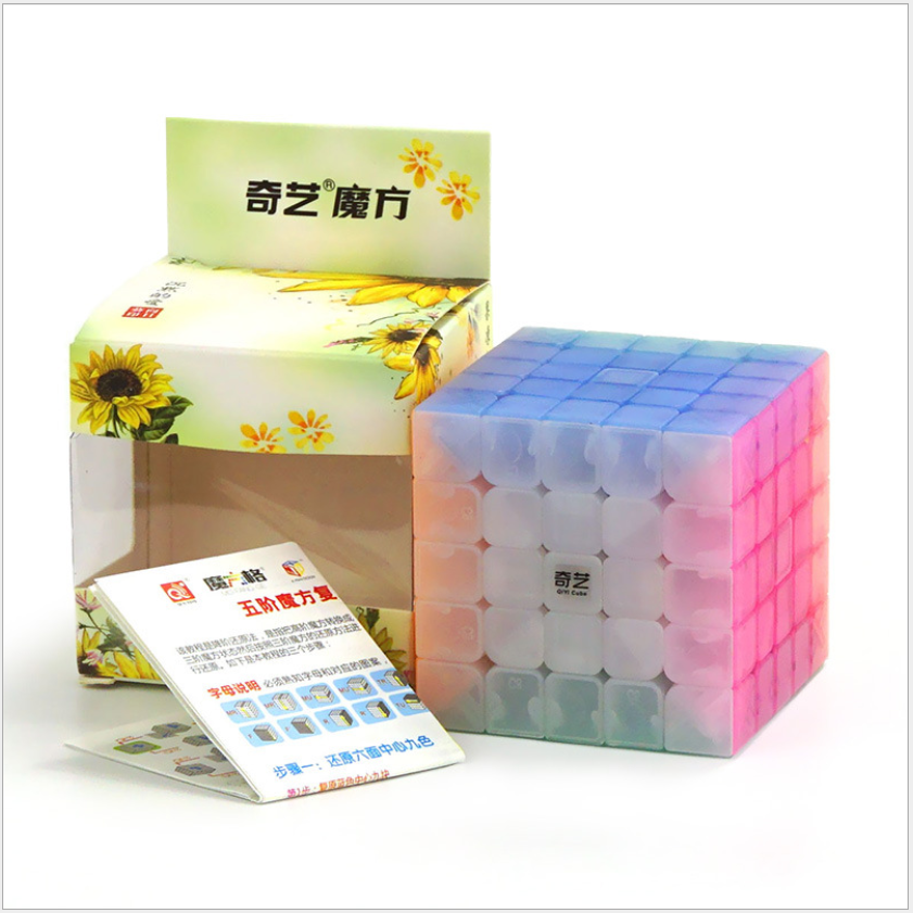 Rubik Jelly 5x5 - Rubik bậc 5 màu thạch anh lập phương đồ chơi thông minh trí tuệ trẻ em