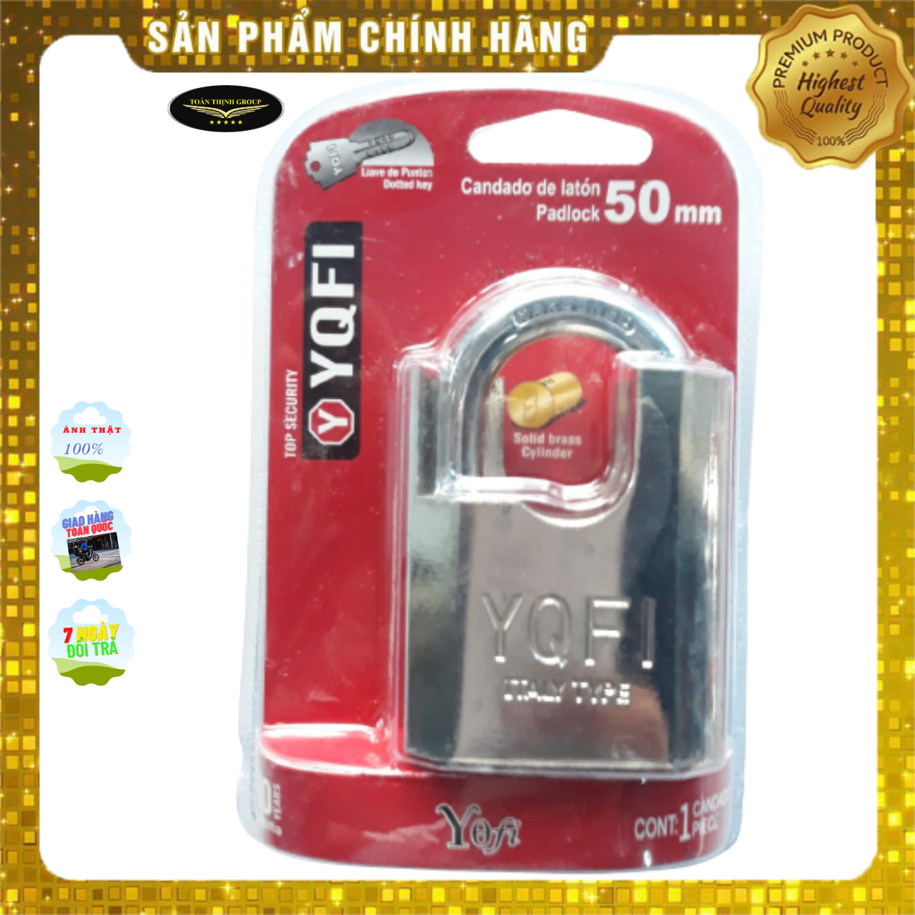 Ổ khóa cửa yqfi chống cắt 50mm - 60mm công nghệ italy chính hãng, khóa yofi chống cắt vĩ đỏ chất liệu thép siêu cứng siêu bền chịu lực tốt