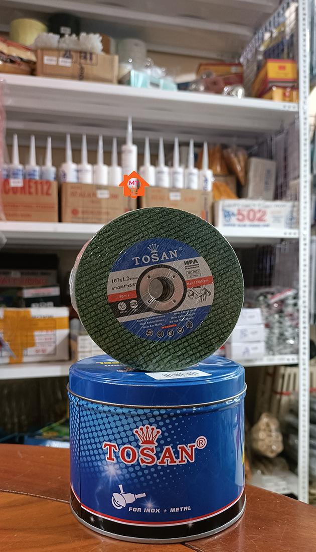 Đá cắt sắt, inox Tosan màu xanh siêu tốt, cắt siêu ngọt