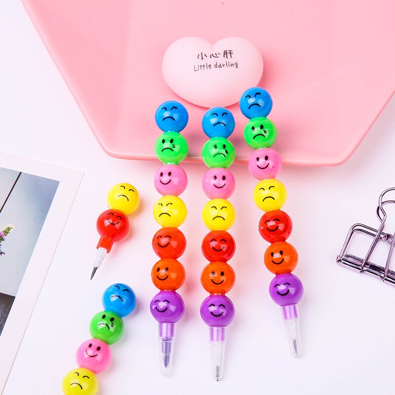 Combo 50 bút chì khúc mặt cười cảm xúc