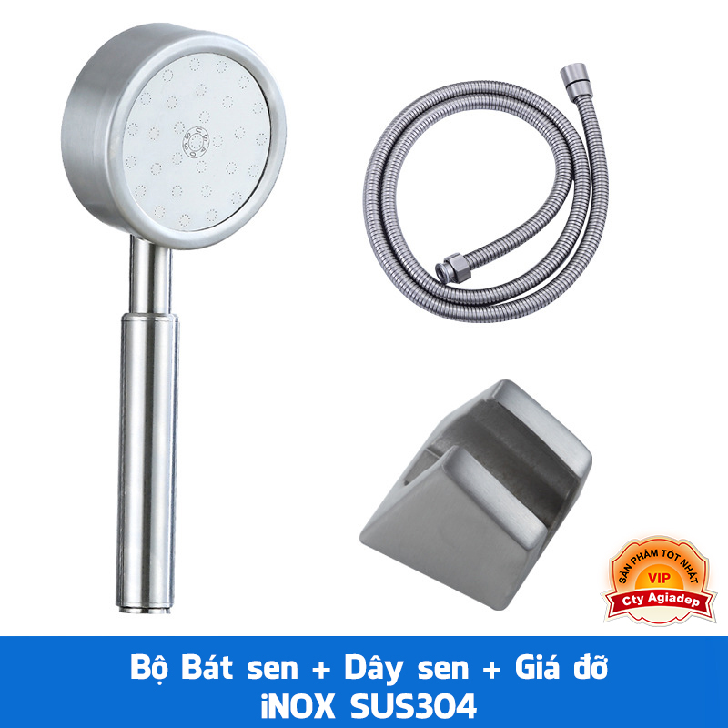 Bộ bát sen + dây sen + giá đỡ sus304 xịn bền vĩnh cửu - hàng cao cấp hvmma
