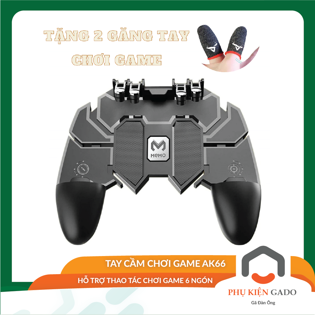 Tay cầm chơi game GDAO tay cầm điện thoại AK66 hỗ trợ 6 ngón bắn PUBG ROS Freefire mobile