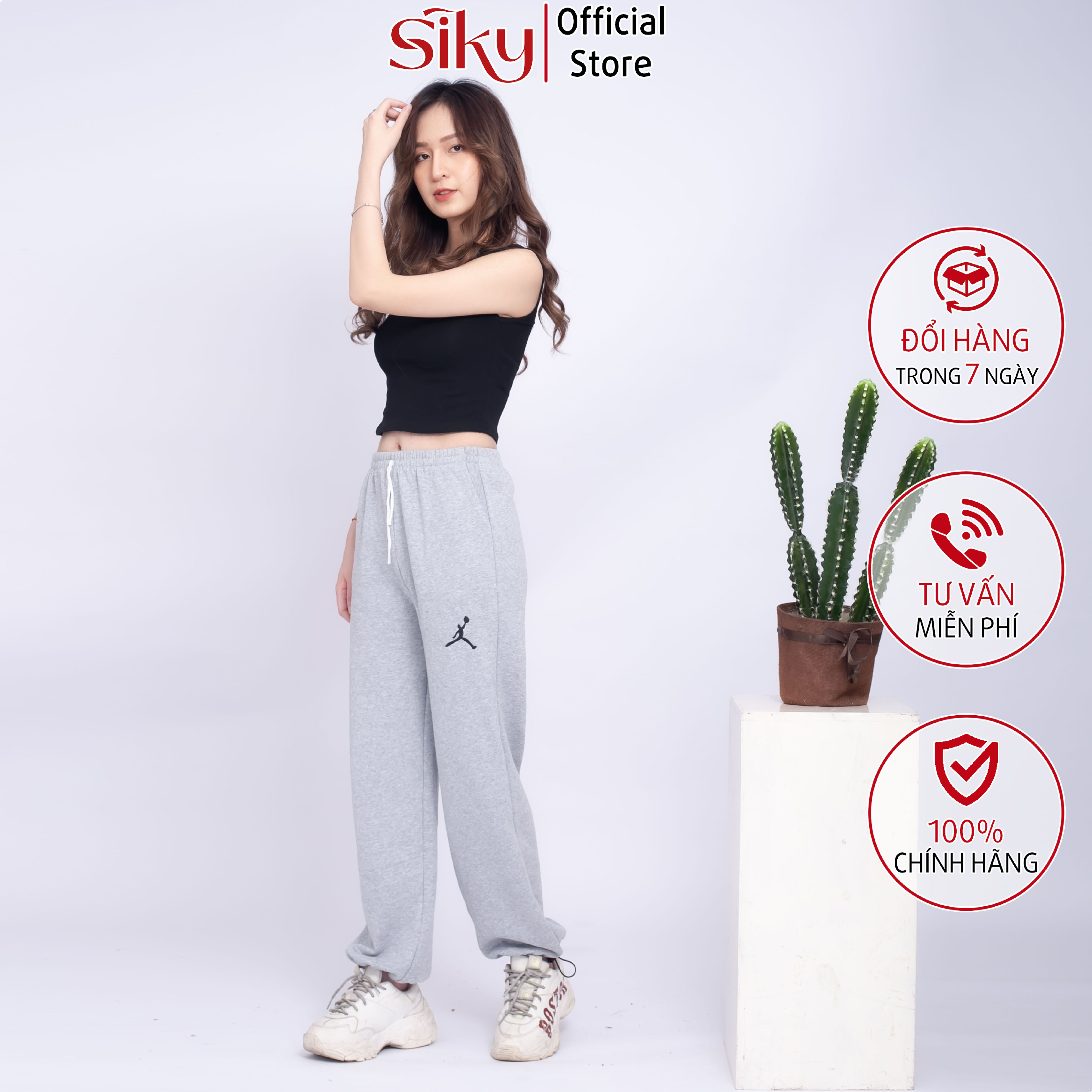 Quần jogger nữ bo gấu dáng rộng, nhiều màu - SIKY J06