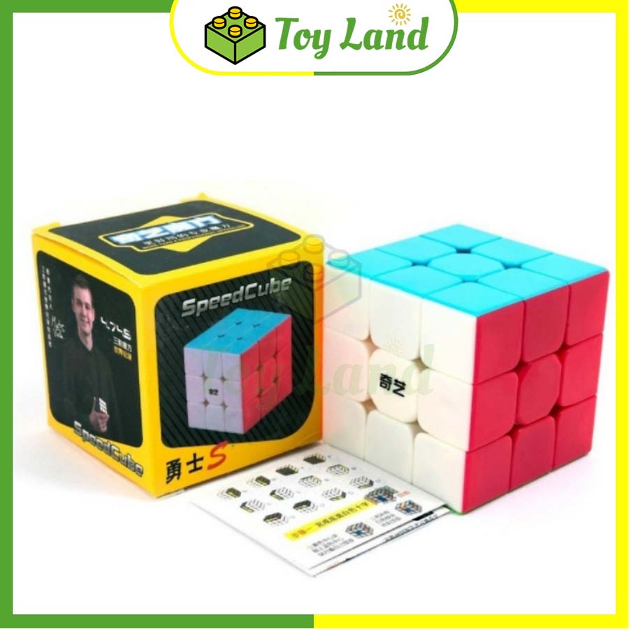Rubik 3x3 Warrior S QiYi Stickerless Rubic 3 Tầng 3x3x3 Không Viền Đồ Chơi