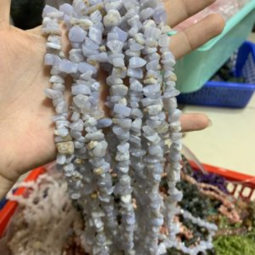 Dây chip blue lace agate - mã não ren xanh | cada decor