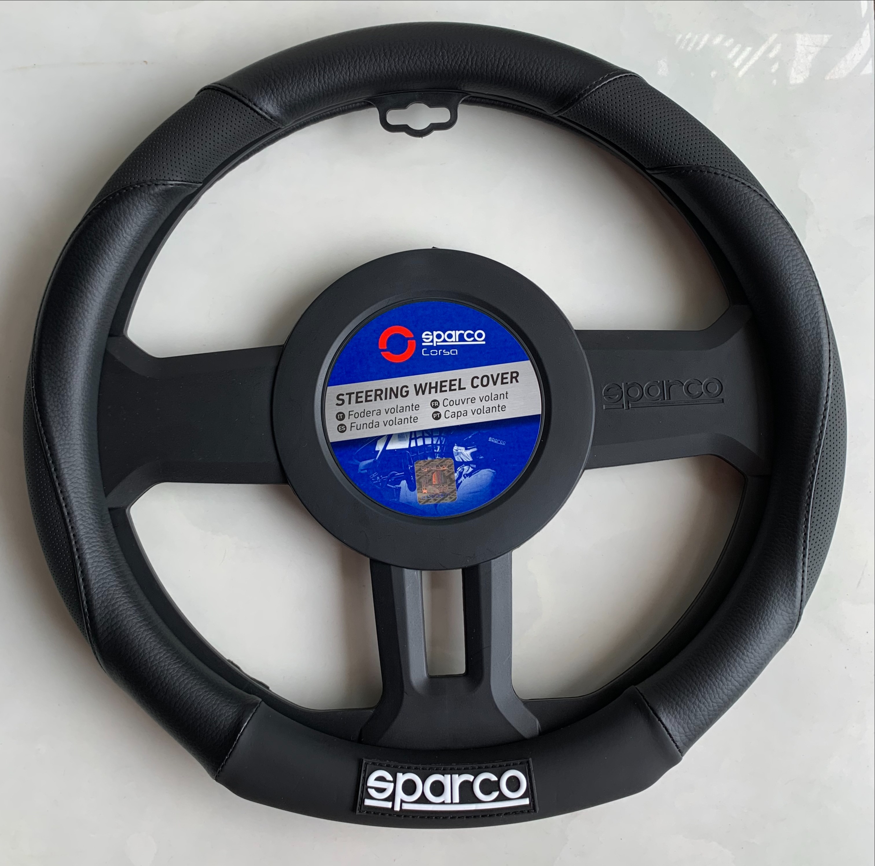 Bọc vô lăng SPARCO SPS116BK DCUT, hàng chính hãng, tem chống hàng giả