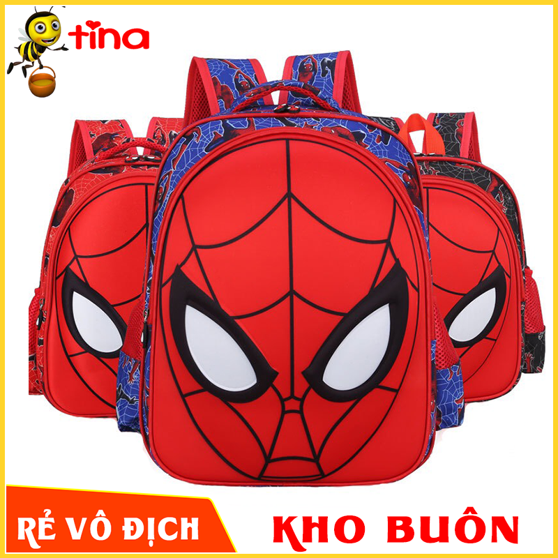 Cặp học sinh lớp 1 cho bé trai, tiểu học cấp 1,2  hình siêu nhân người nhện TE44