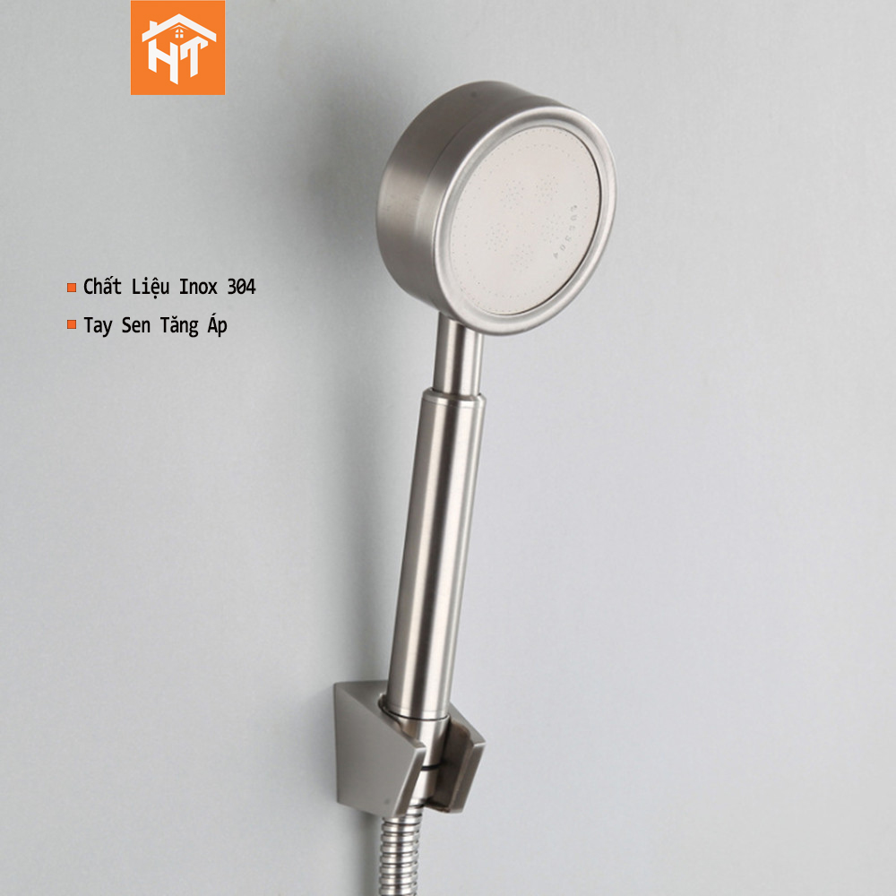 [HCM]Vòi sen tăng áp inox 304 mã TS-04 Tay sen tăng áp lực nước mạnh đều tiết kiệm nước mẫu mã sang trọng