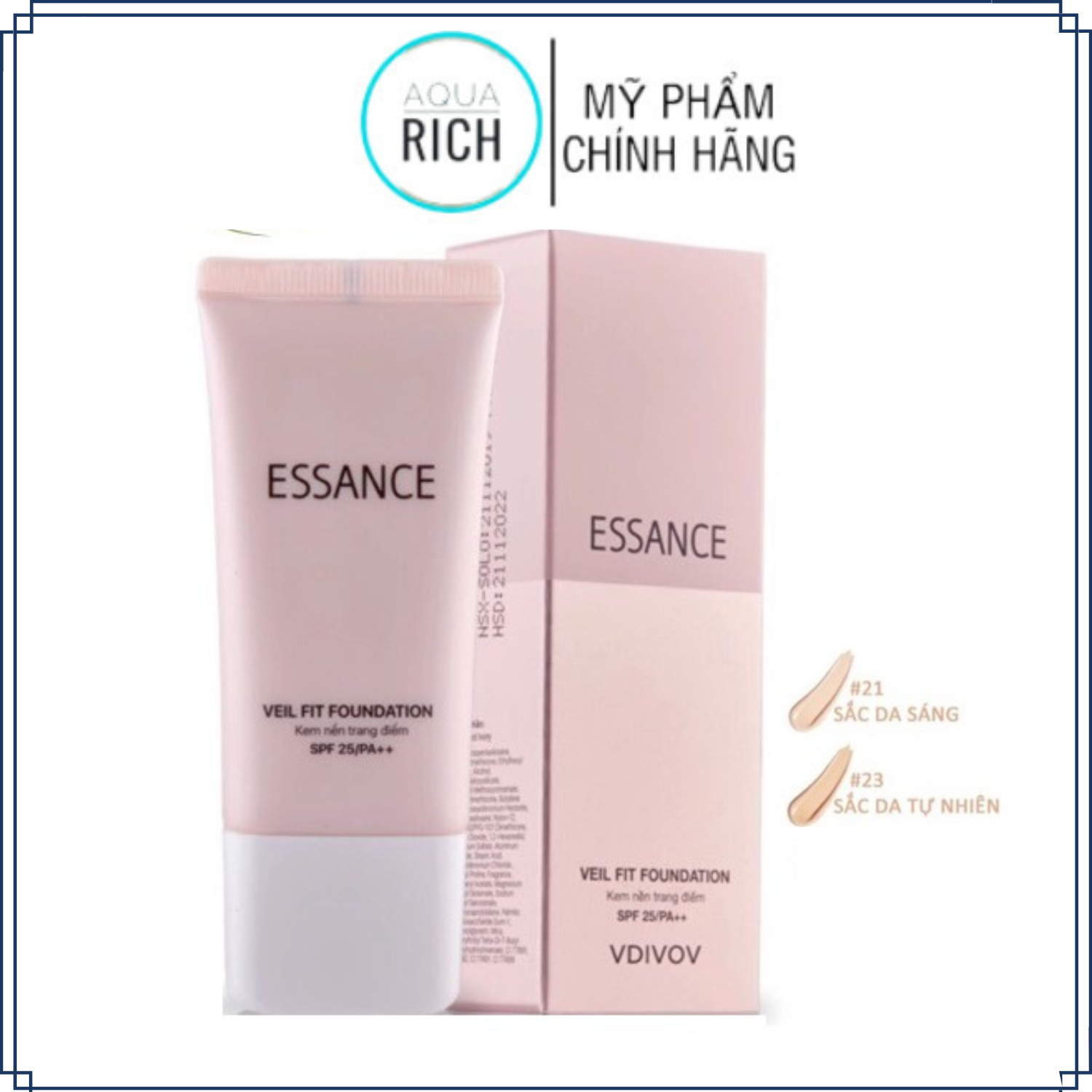 Kem nền essance veil fit foundation spf25 pa++ 30ml