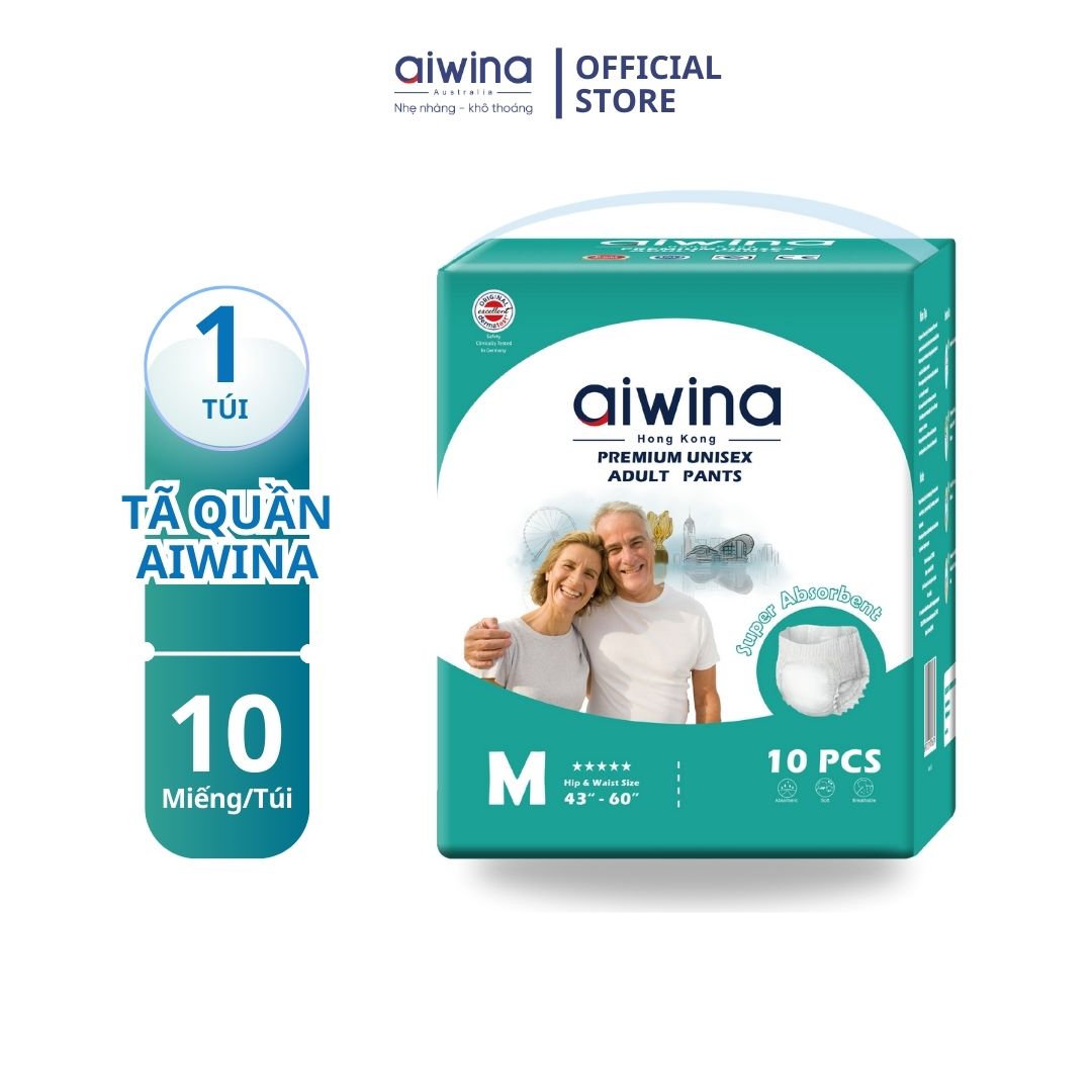 Aiwina high quality adult diapers pants 10 PCs soft and smooth briefs