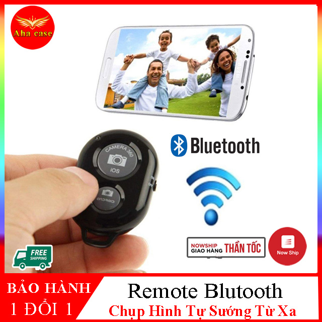 Remote chụp ảnh tự sướng - nút bấm điều khiển bluetooth chụp hình từ xa cho điện thoại thông minh, nút chụp blutus tiện lợi