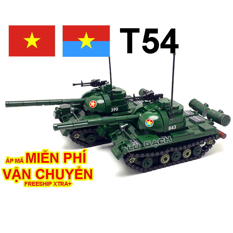 Bộ xếp hình xe tăng t54 type 59 - 489 chi tiết